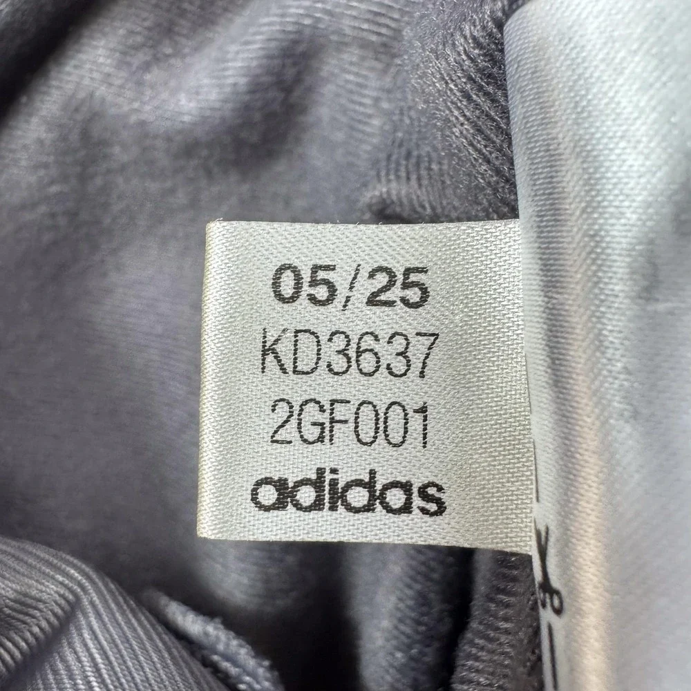 Adidas Tricot Track Pants Mens Large Gray Athletic Gym Running Joggers KD3637